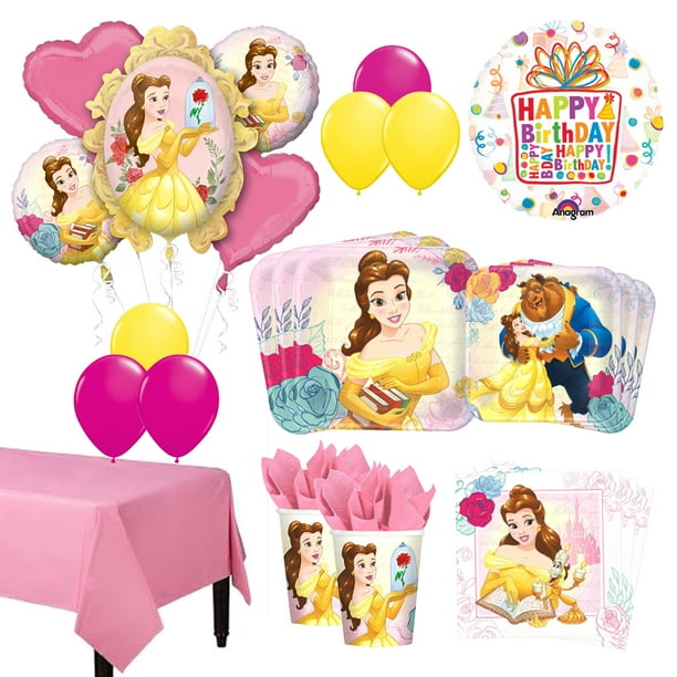 BEAUTY & THE BEAST Disney Movie Birthday Party Balloons Decoration Supplies Rose